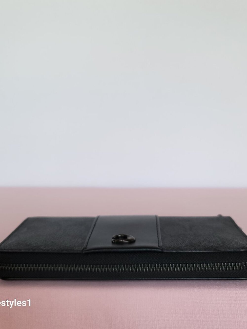COACH Boxed Slim Accordion Signature Canvas & Leather Wallet w Back-slip pocket⭐ - Picture 9 of 16